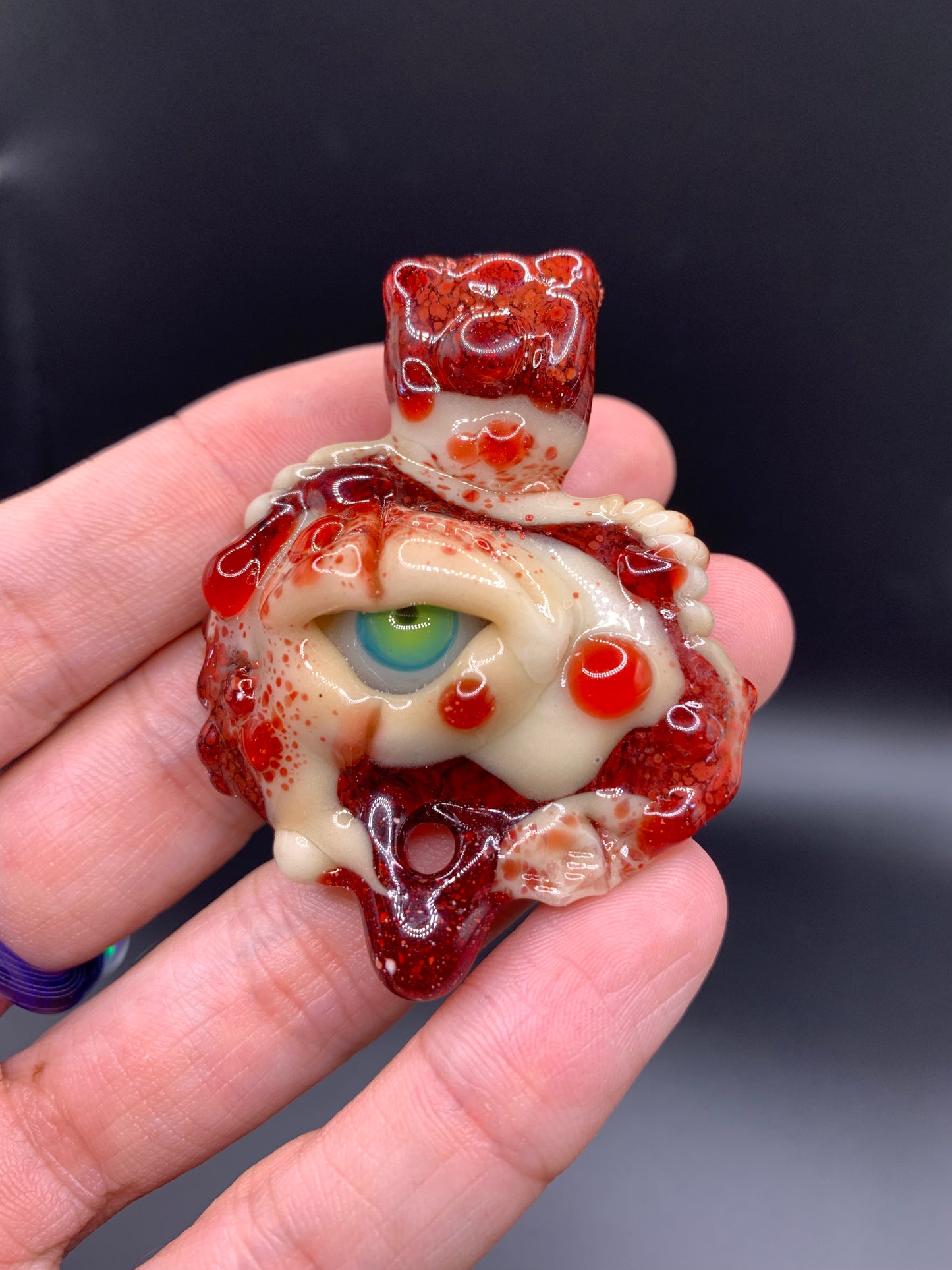 BloodfleshGlass - Bloody Flesh Eye Pendant