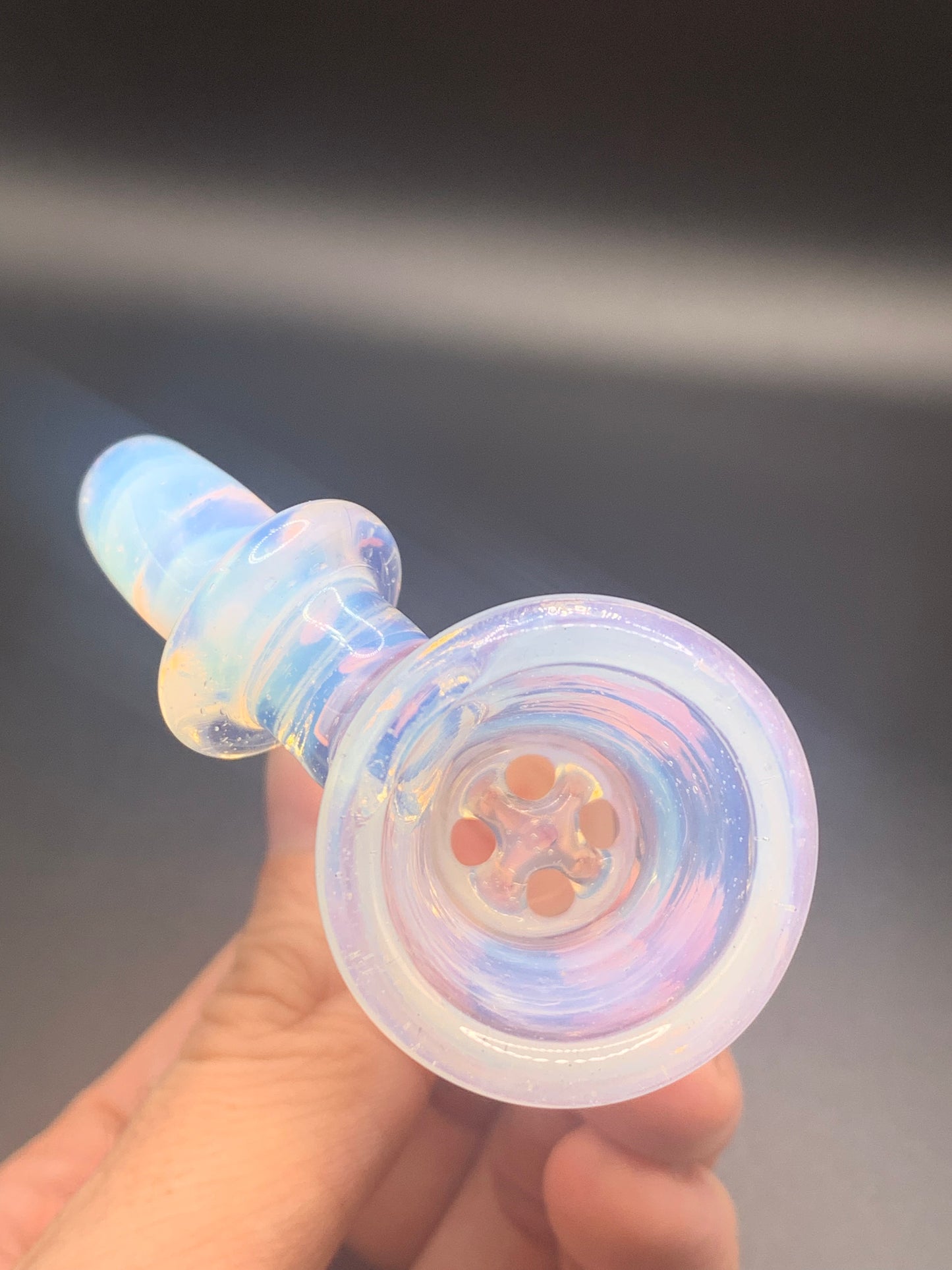 GreymarketGlass - 18mm Ghost Bowl with Horn