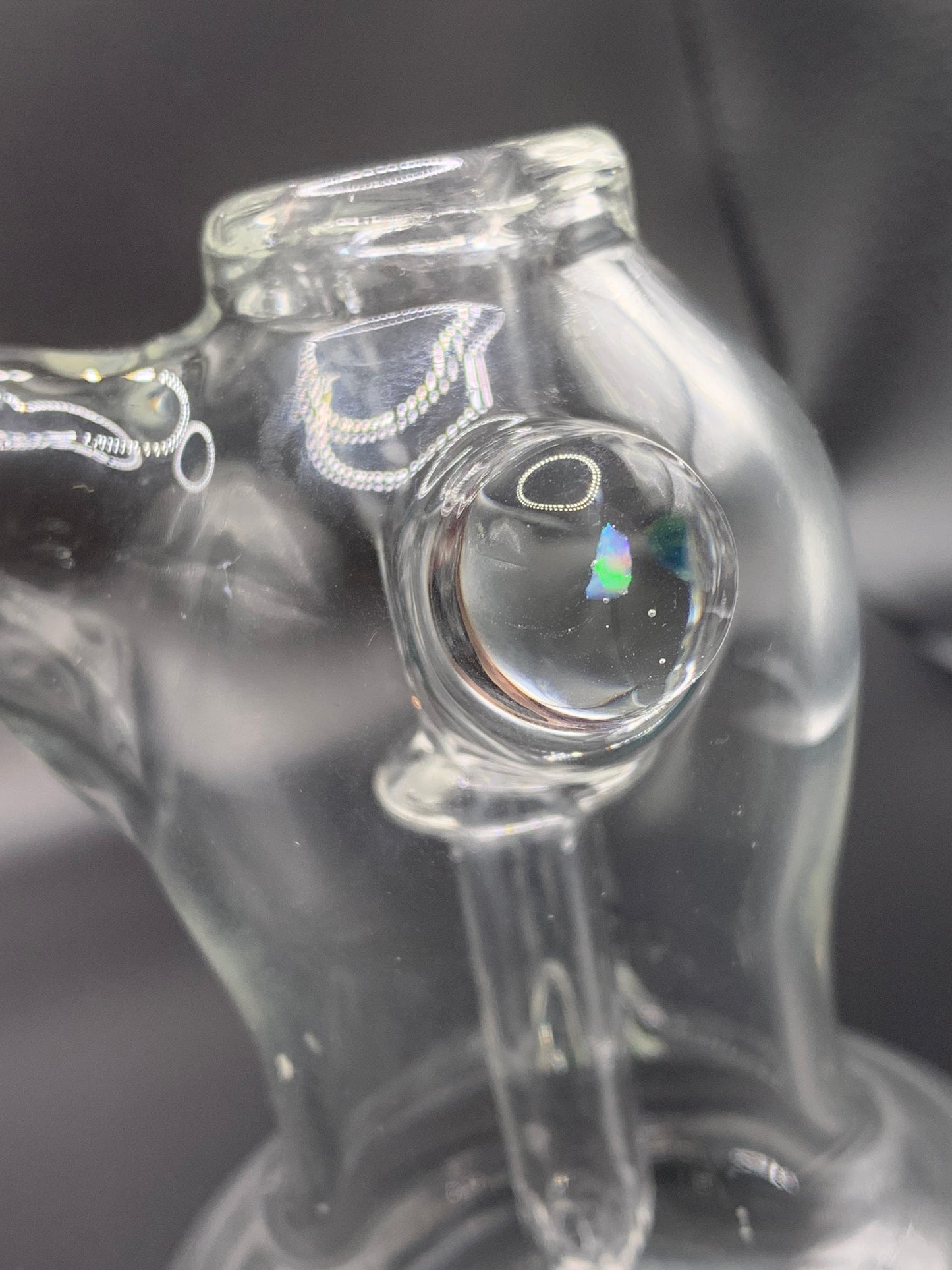 McTrivish Glass - Clear Bubbler Rig with Opal
