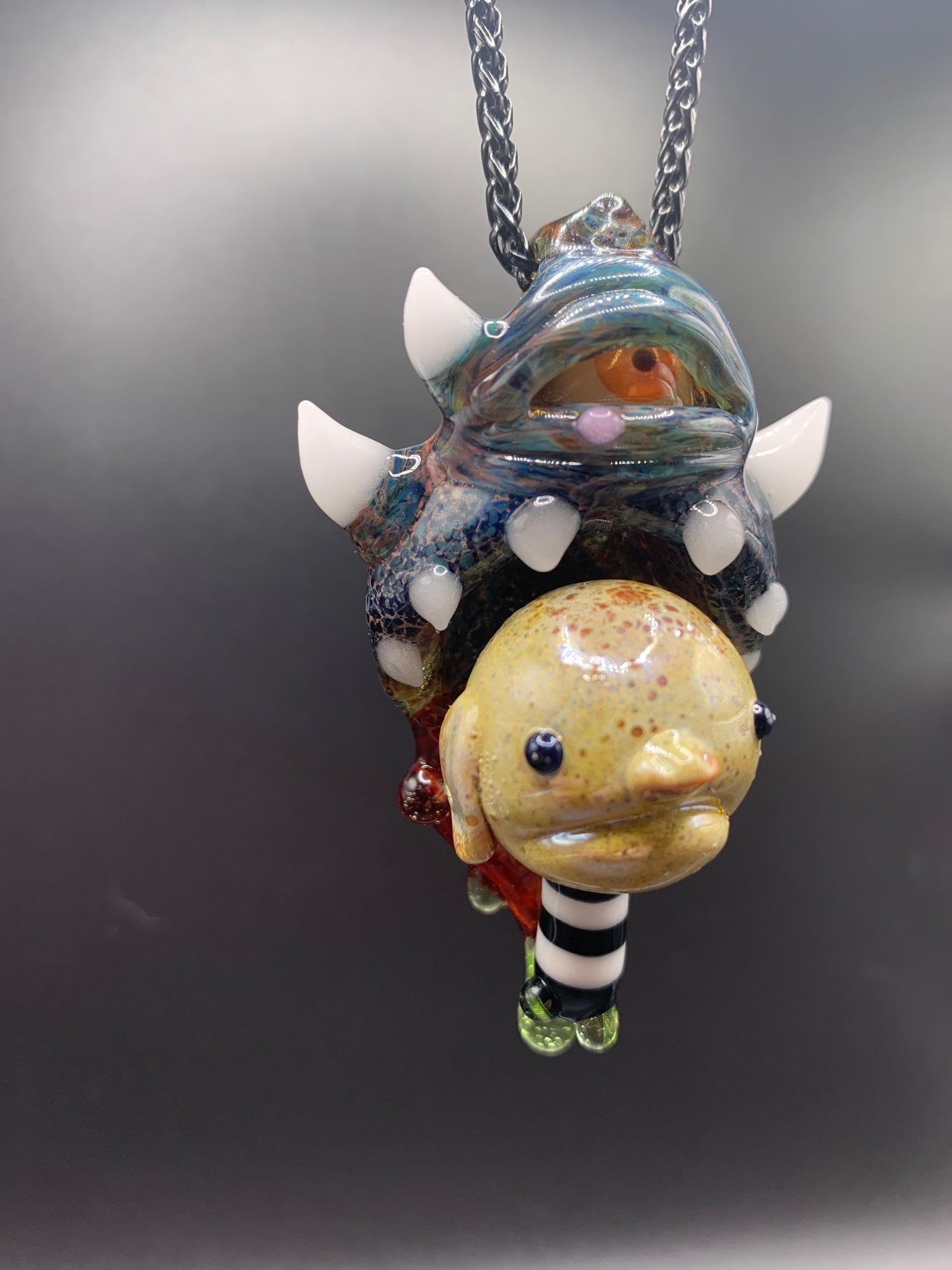 DrewskiGlass - DangerBoyJr Collaboration Monster Pendant