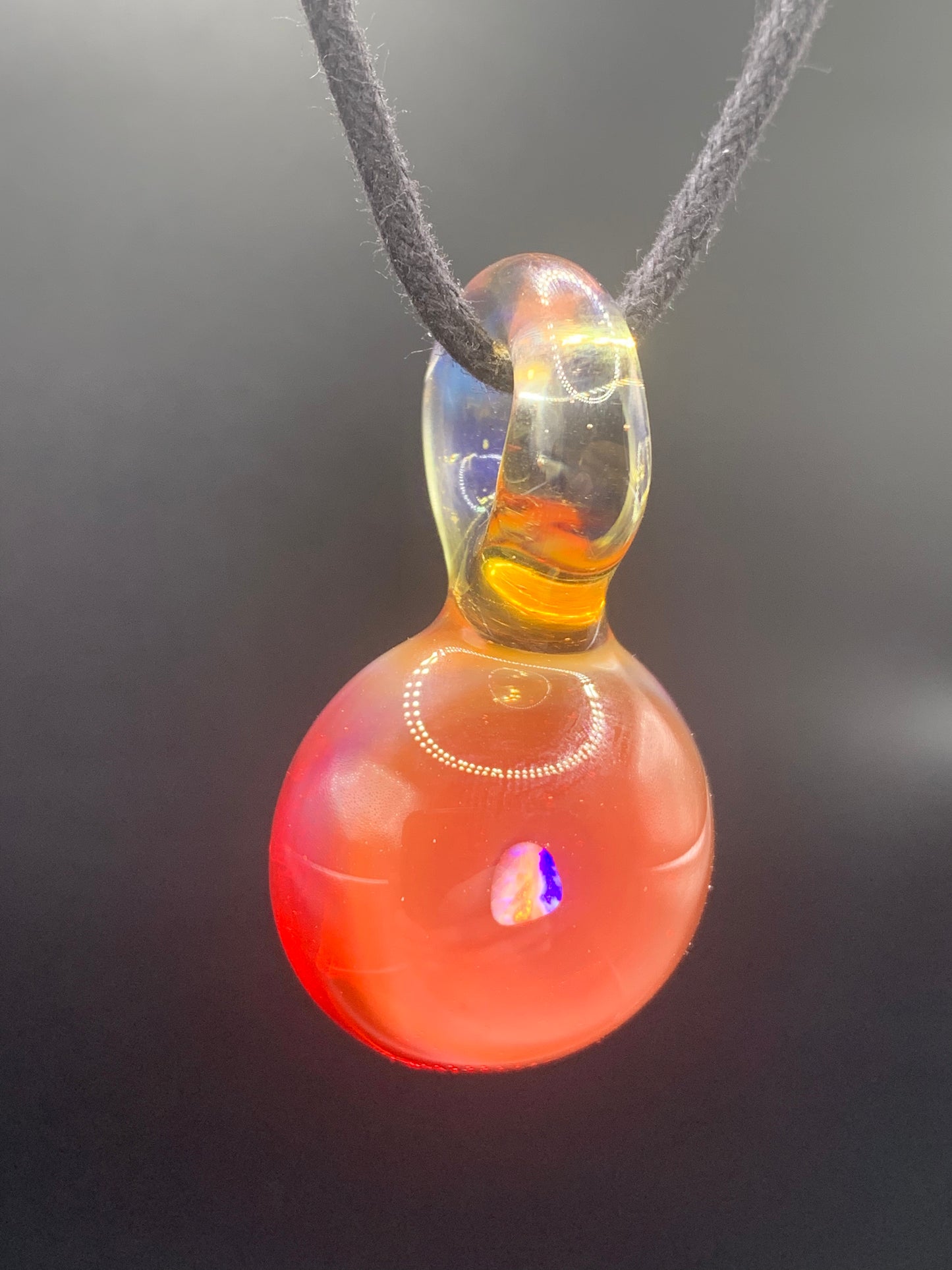 ClarksGlassWorks - Small Opal Pendant #1