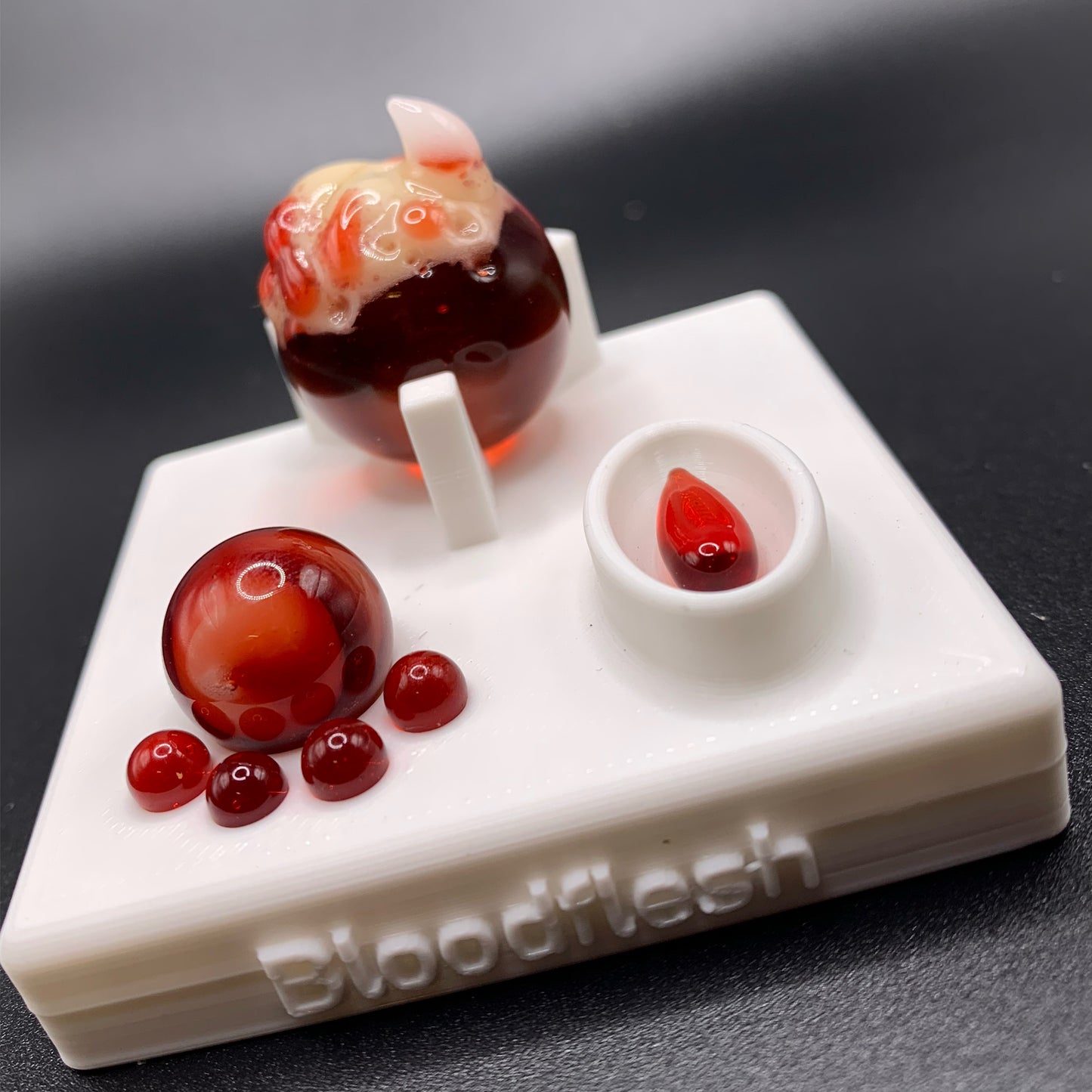 BloodfleshGlass - Bloody Terp Pearls Set with Stand