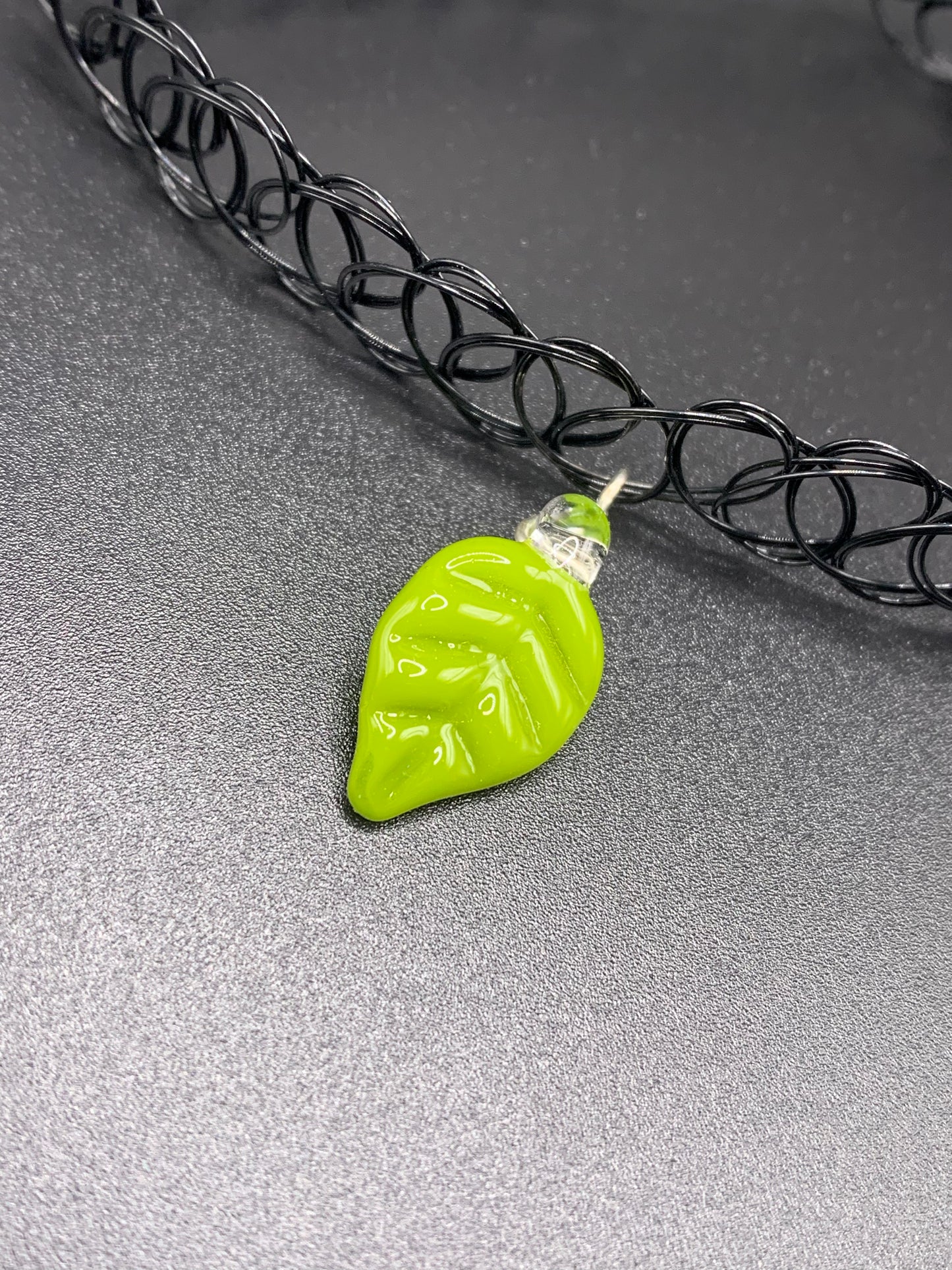 ArielleGlassArt - Autumn leaf Pendant #1