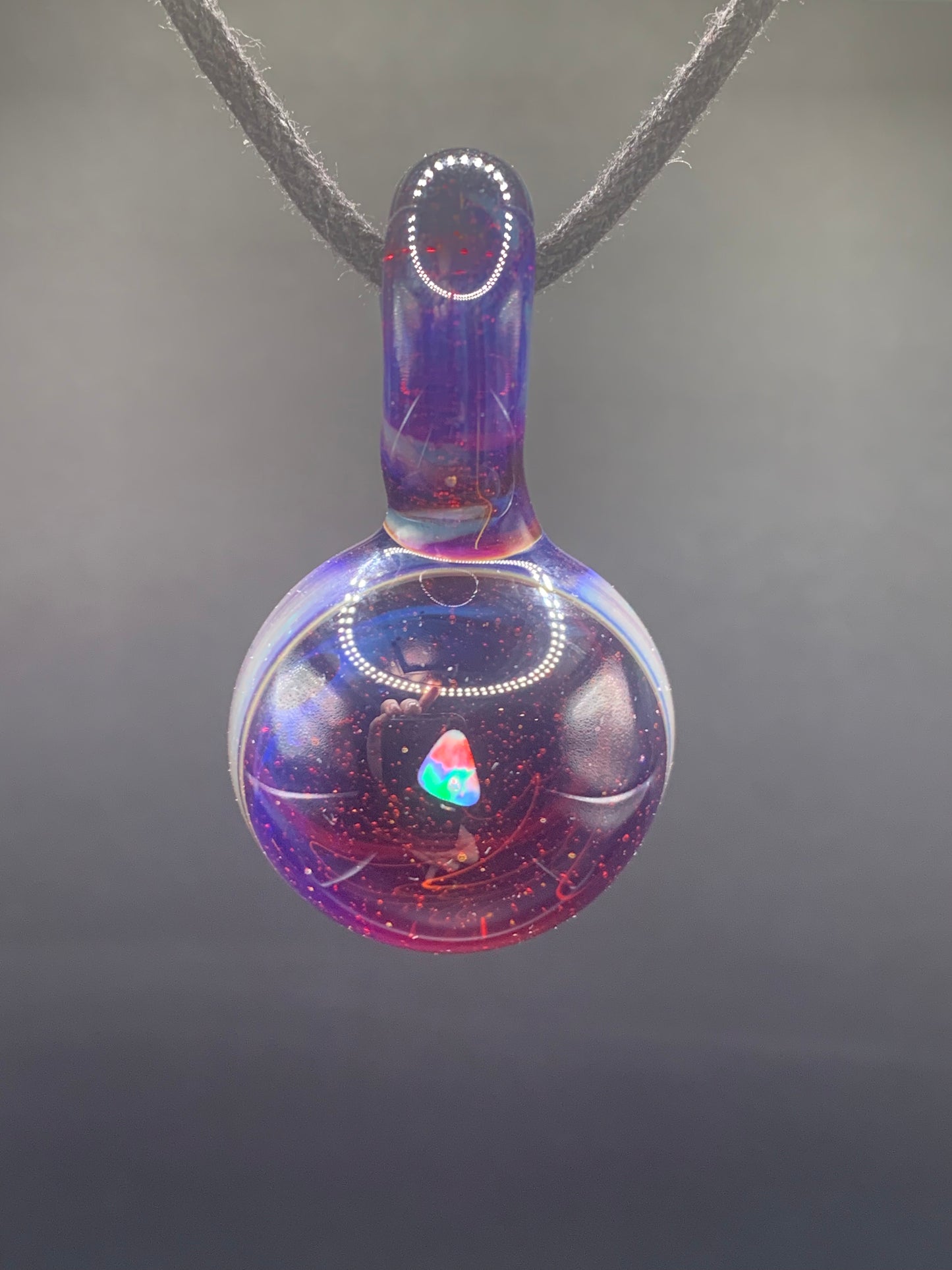 ClarksGlassWorks - Small Opal Pendant #3