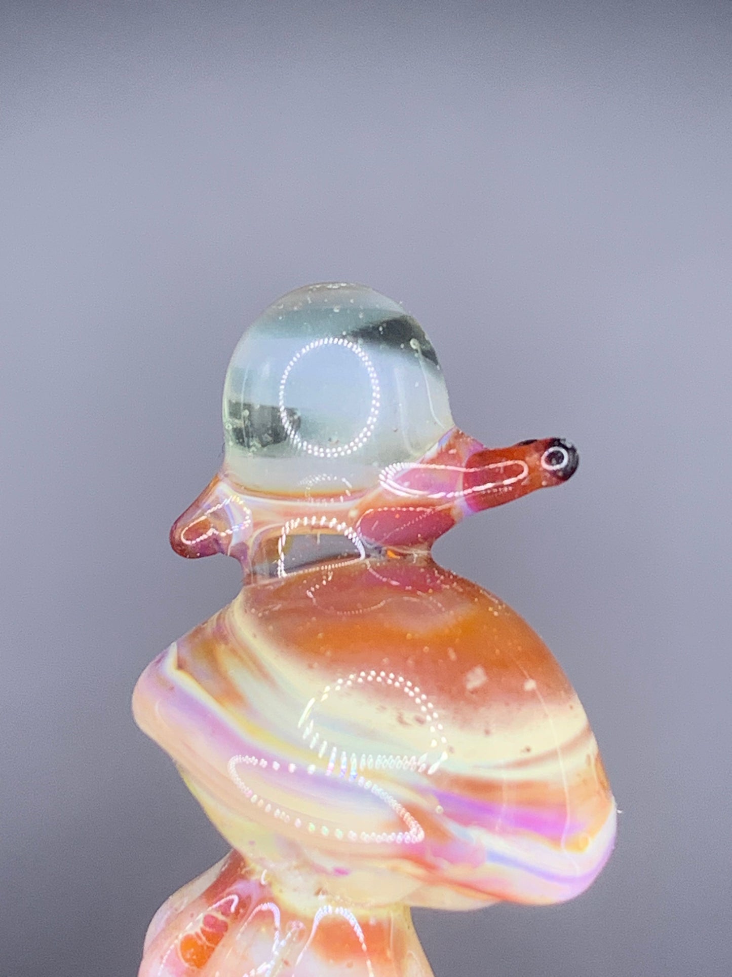 ArielleGlassArt - Mushroom with Snail Plant Buddies #1