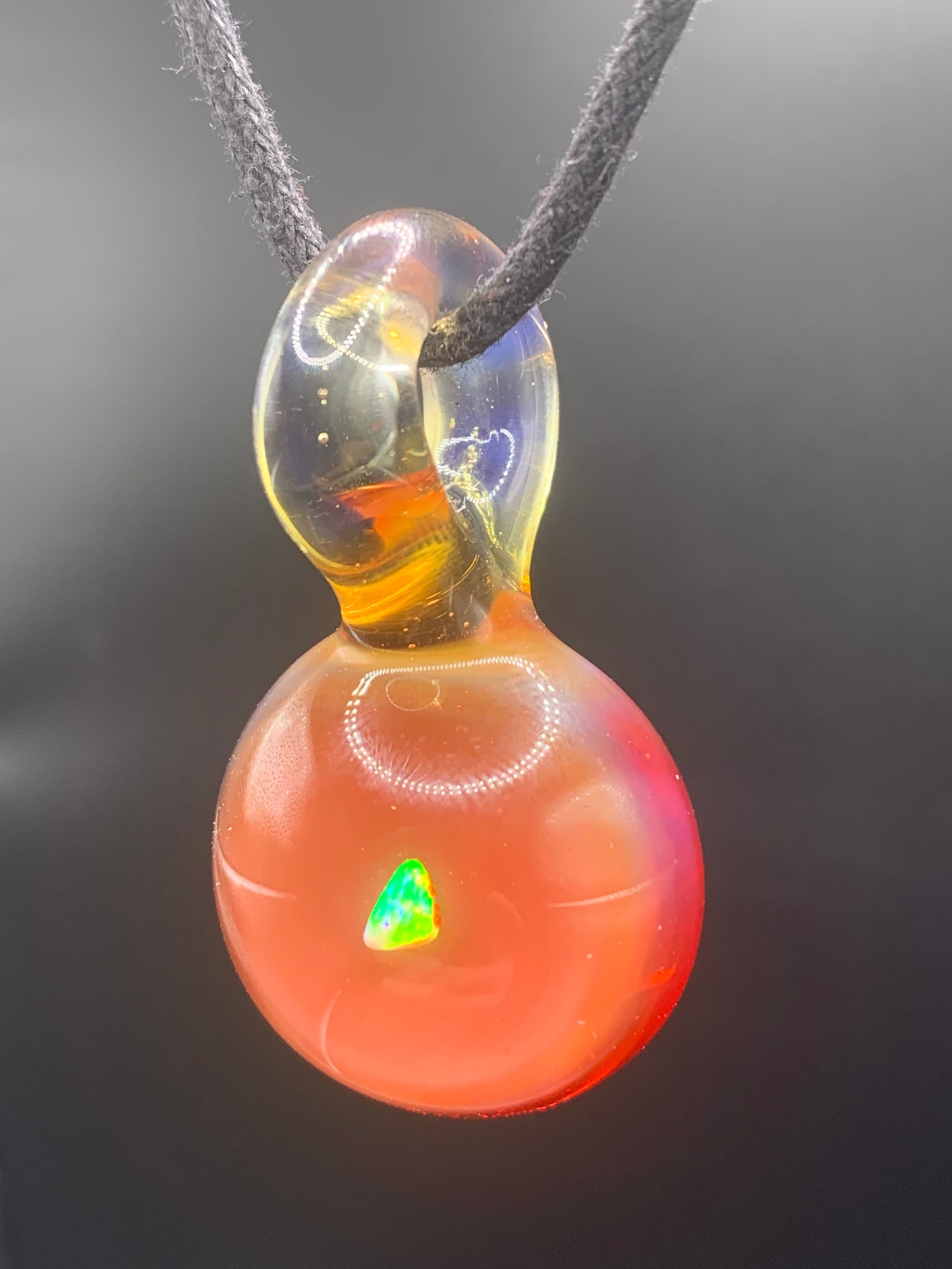 ClarksGlassWorks - Small Opal Pendant #1