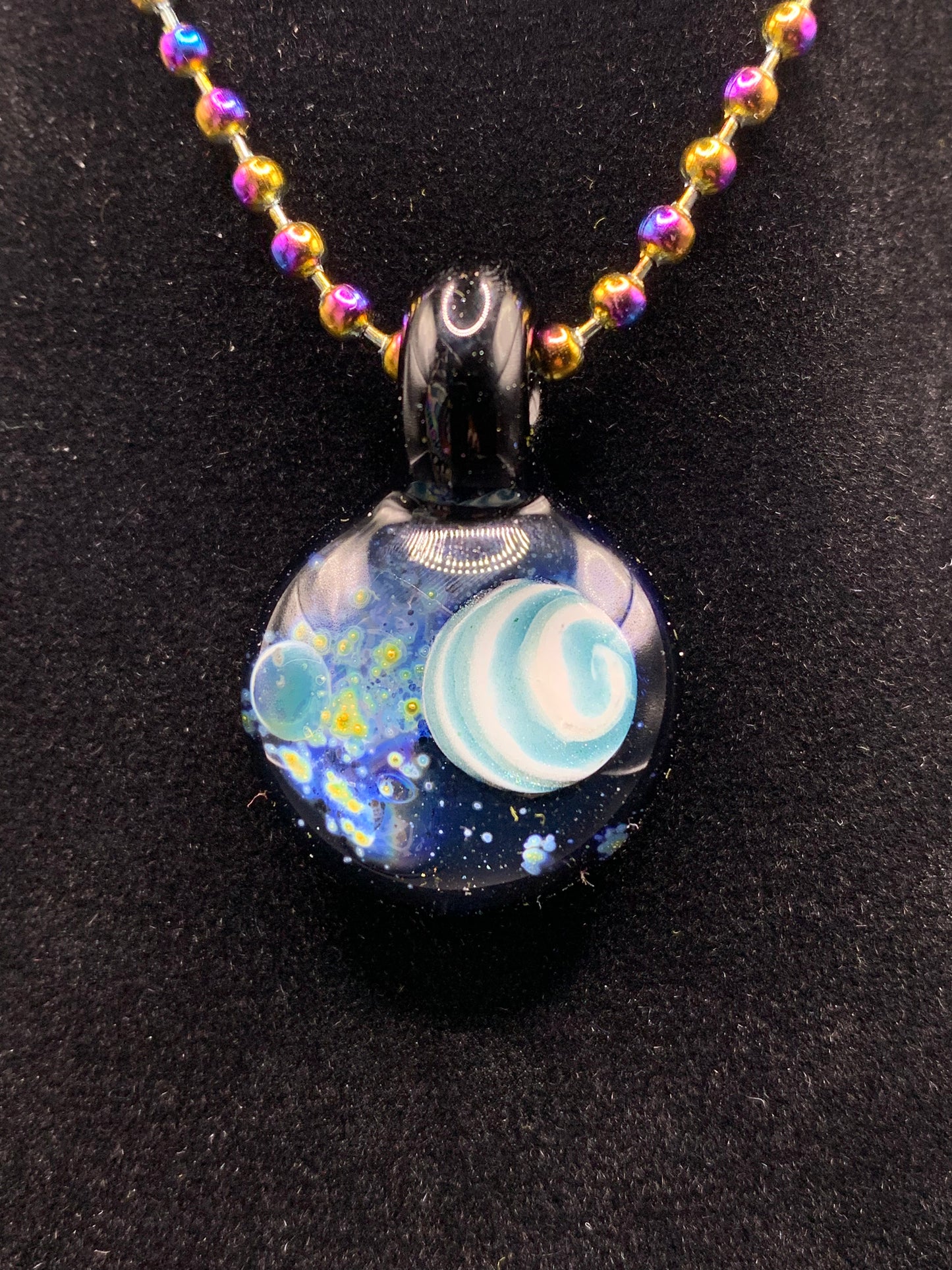 Lil Gremlins Glass Shack - Small UV Space Pendant 4
