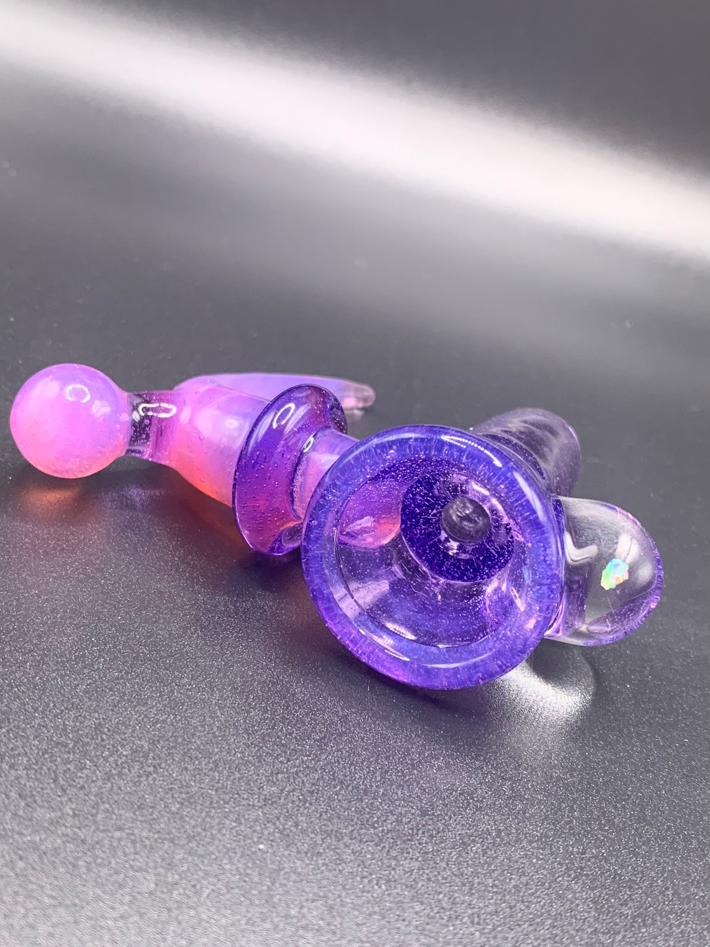 McTrivish Glass - Fully Worked Single Horn Bowl With Opal 18mm