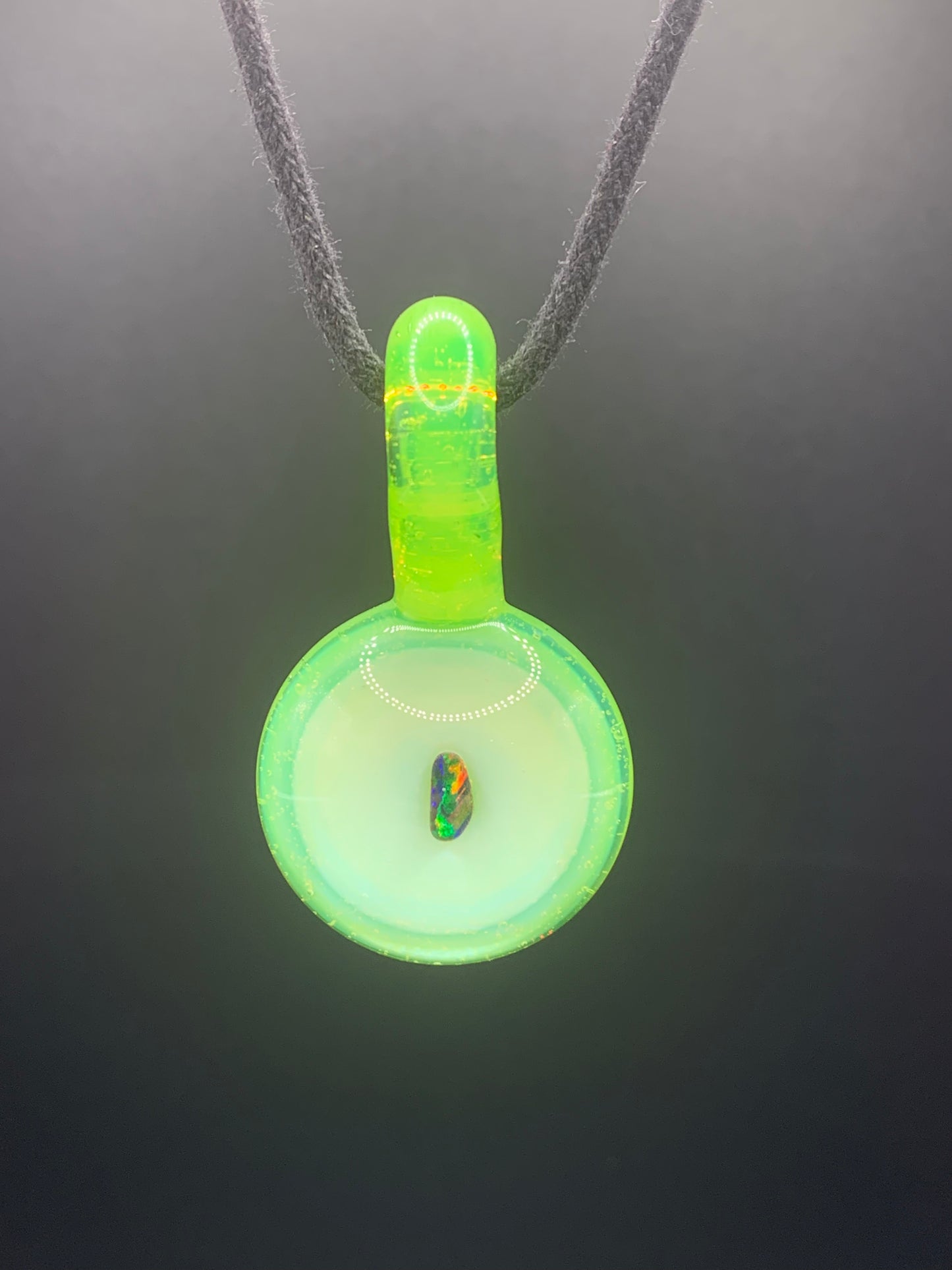 ClarksGlassWorks - Small Black Opal Pendant #1