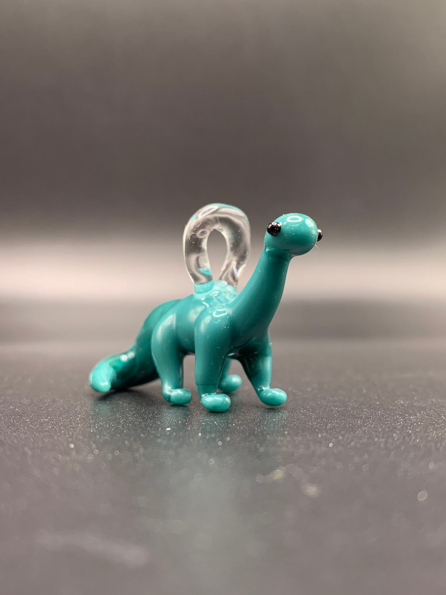 ArielleGlassArt - Small Teal Dino Pendant