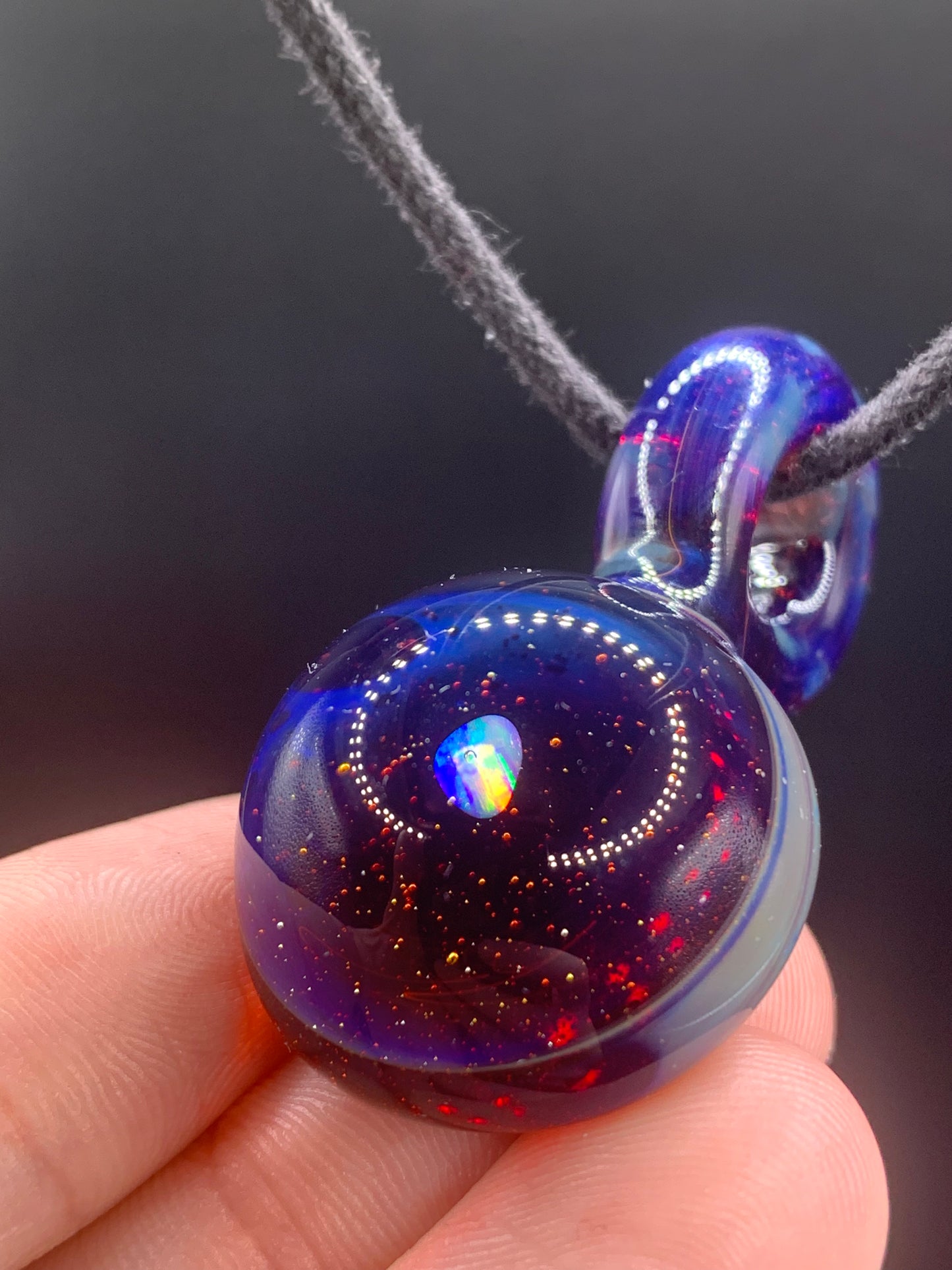 ClarksGlassWorks - Small Opal Pendant #3