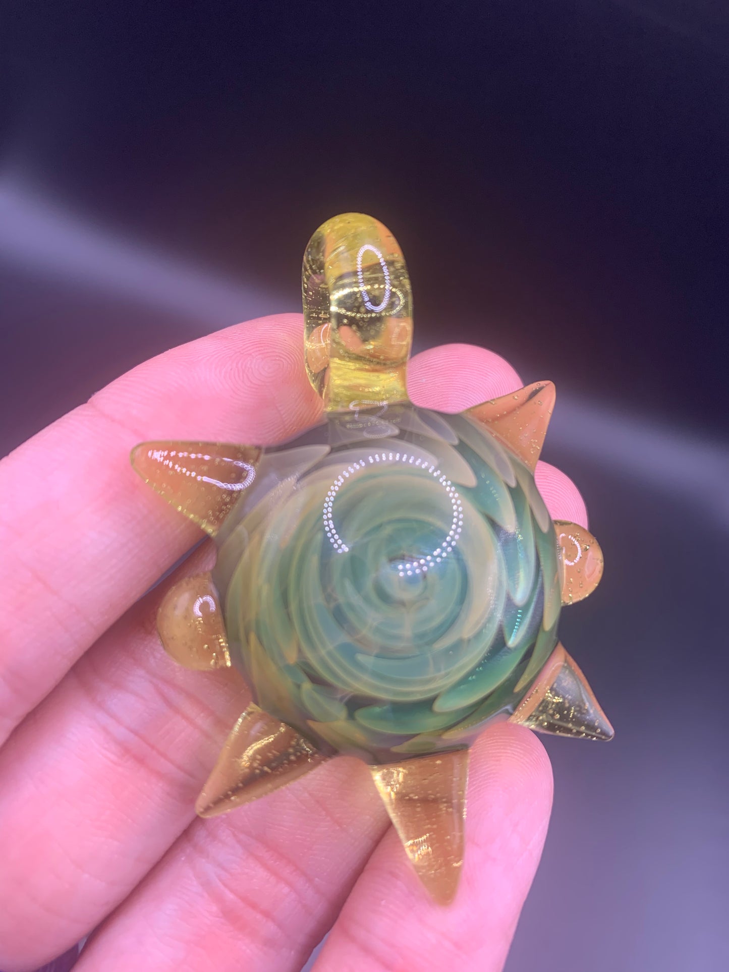 ClarksGlassWorks - CFL Spiked Fume Implosion Pendant