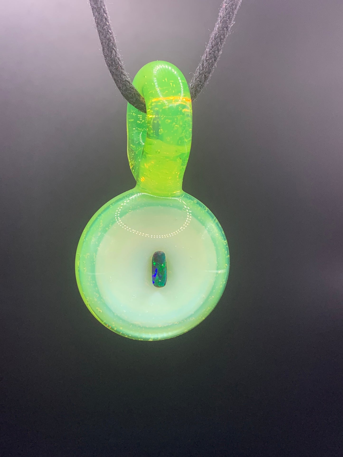 ClarksGlassWorks - Small Black Opal Pendant #1
