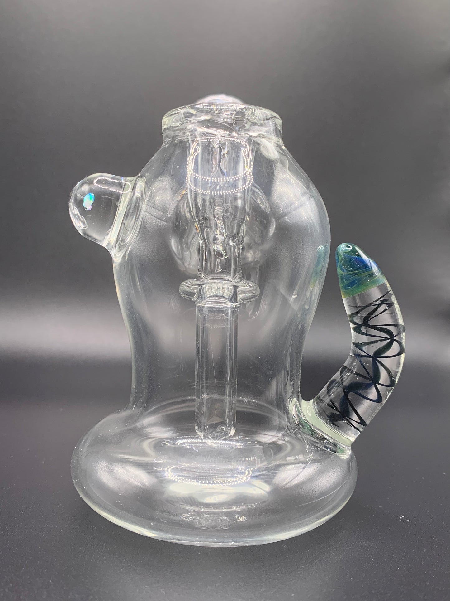 McTrivish Glass - Clear Bubbler Rig with Opal