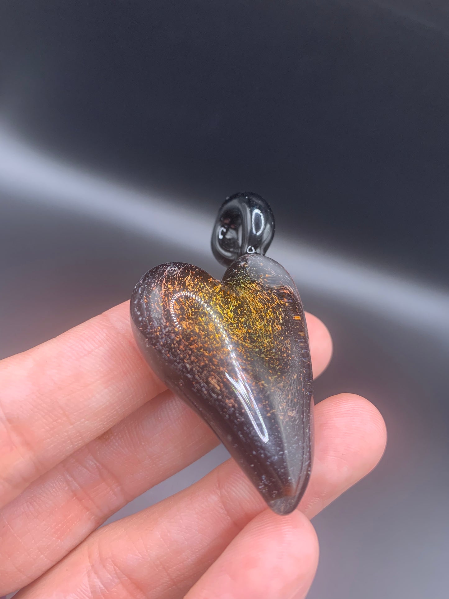 ClarksGlassWorks - Medium Dichro Heart Pendant