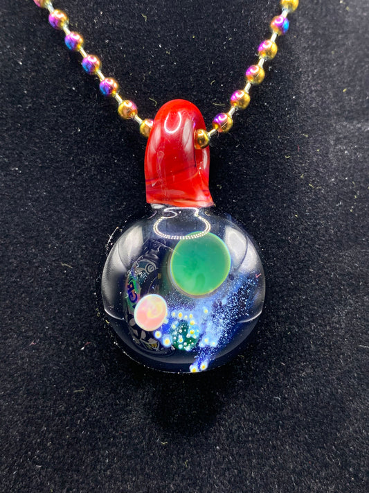 Lil Gremlins Glass Shack - Small UV Space Pendant 8