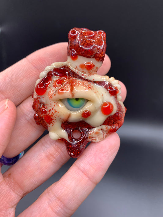 BloodfleshGlass - Bloody Flesh Eye Pendant