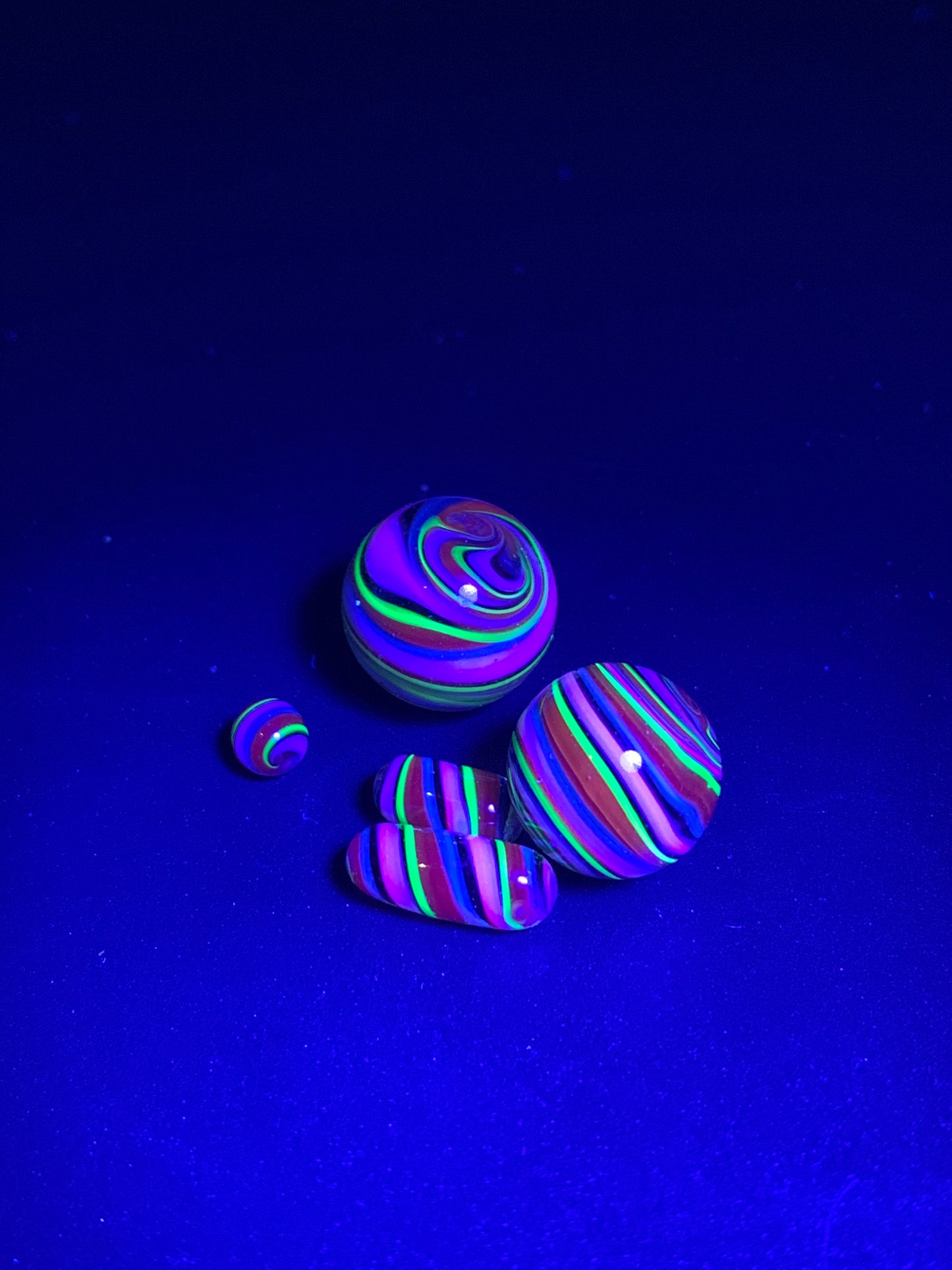 Lil Gremlins Glass Shack - UV & Dichroic Terp Slurper Marble Set 3