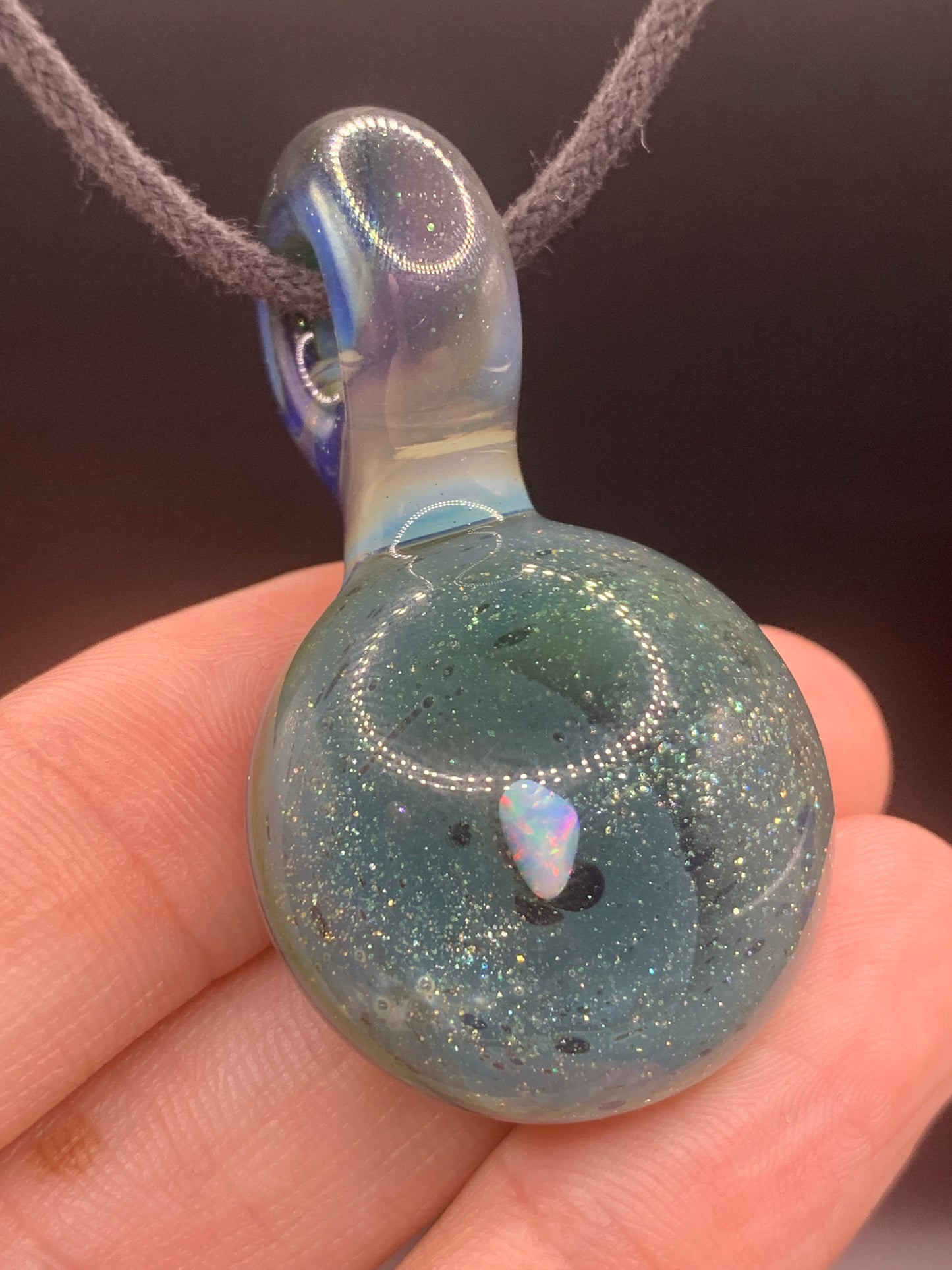 ClarksGlassWorks - Small Opal Pendant #2