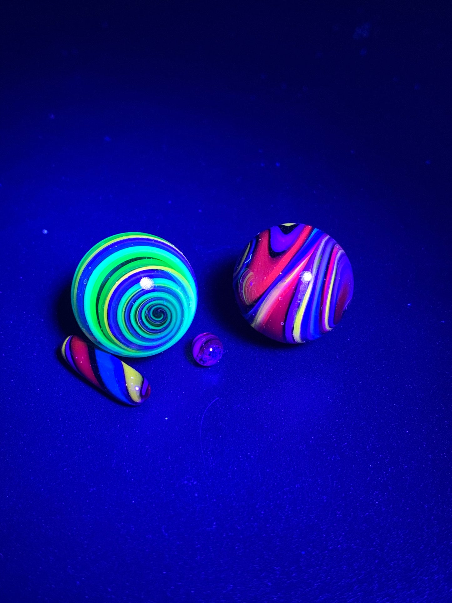 Lil Gremlins Glass Shack - UV & Dichroic Terp Slurper Marble Set 5