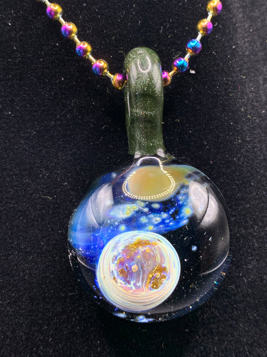 Lil Gremlins Glass Shack - Medium UV Space Pendant 2