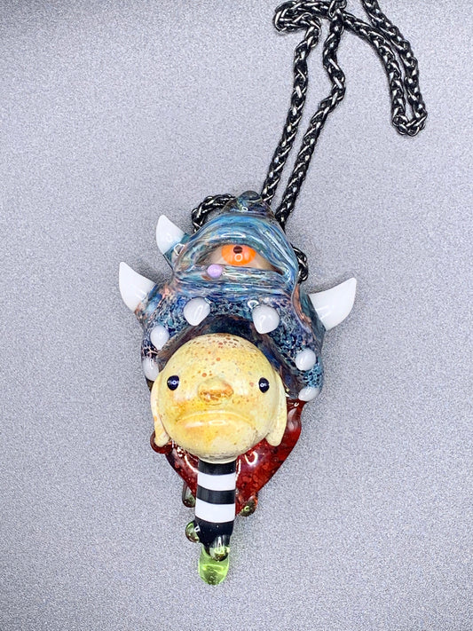 DrewskiGlass -  DangerBoyJr Collaboration Monster Pendant