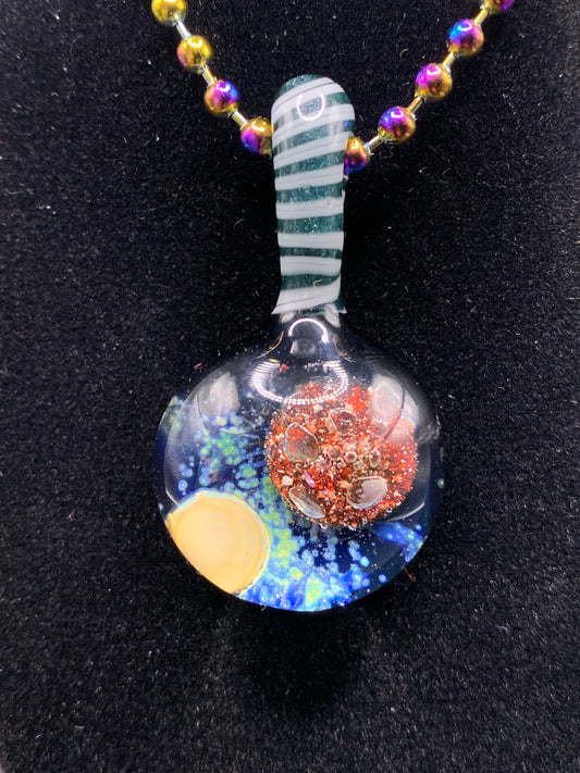 Lil Gremlins Glass Shack - Small UV Space Pendant 6