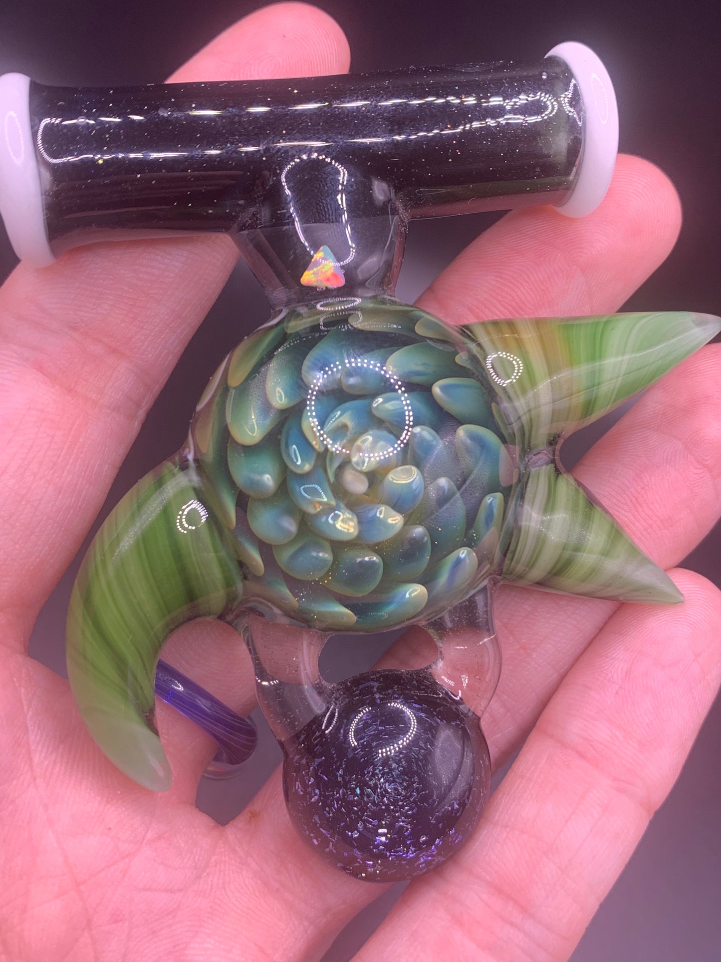 ClarksGlassWorks - Fumed and Dichro Pendant