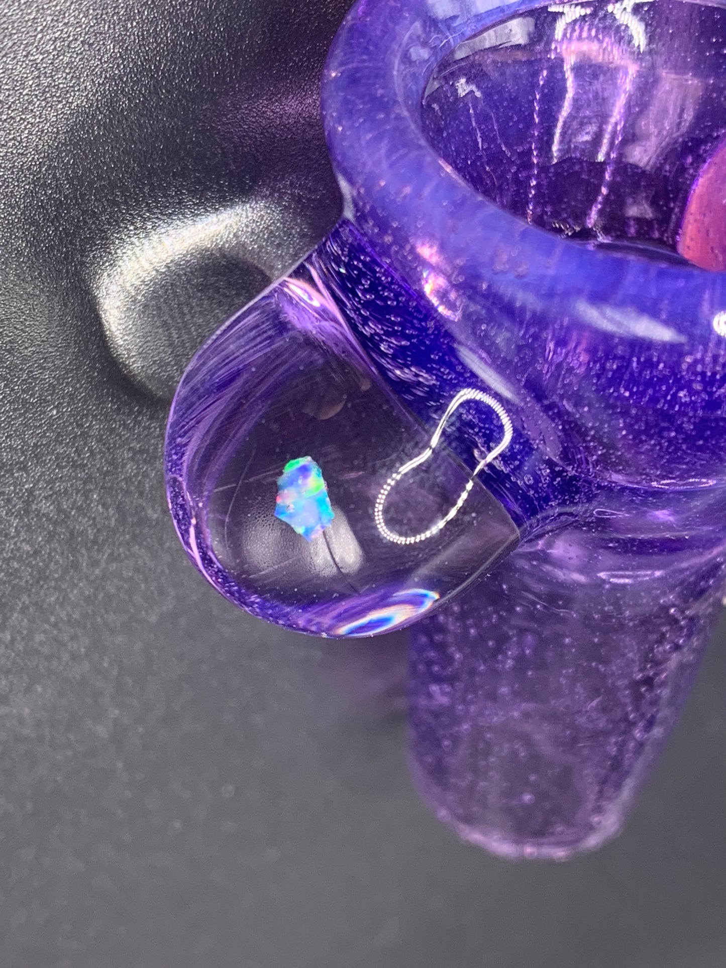 McTrivish Glass - Fully Worked Single Horn Bowl With Opal 18mm