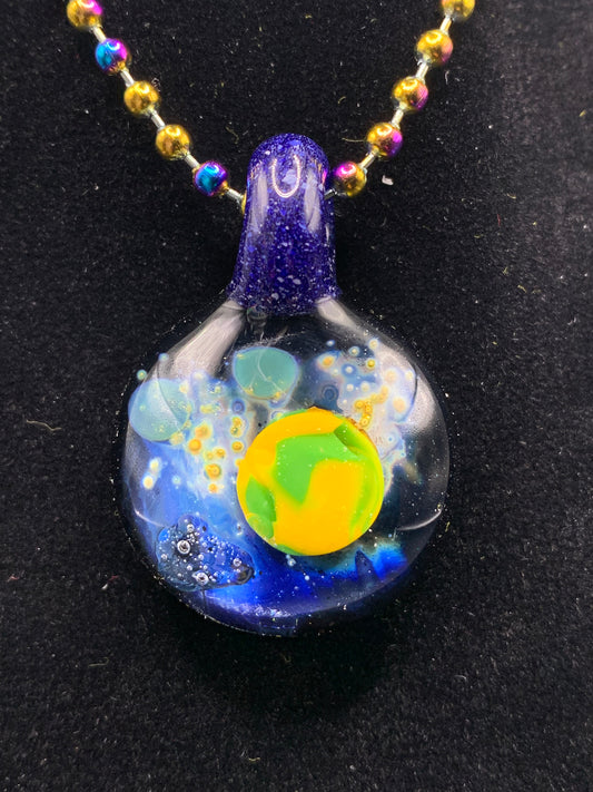 Lil Gremlins Glass Shack - Medium UV Space Pendant 5