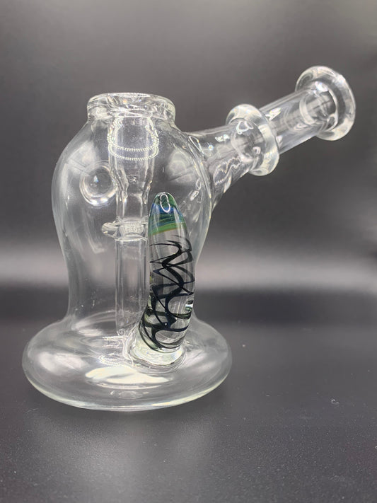 McTrivish Glass - Clear Bubbler Rig with Opal