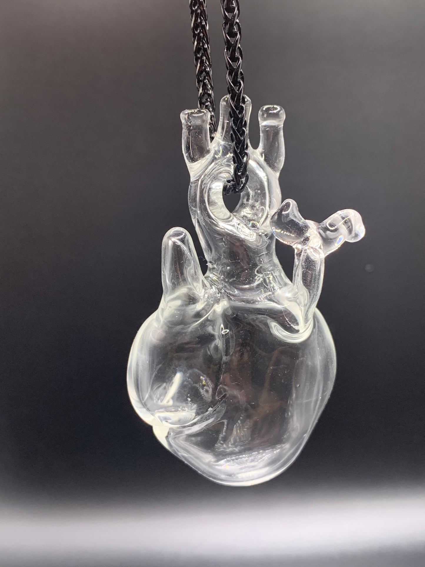 GreymarketGlass - Large Clear Heart Pendant