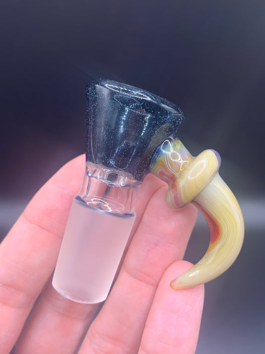 GreymarketGlass - 18mm Blue Bowl with Horn