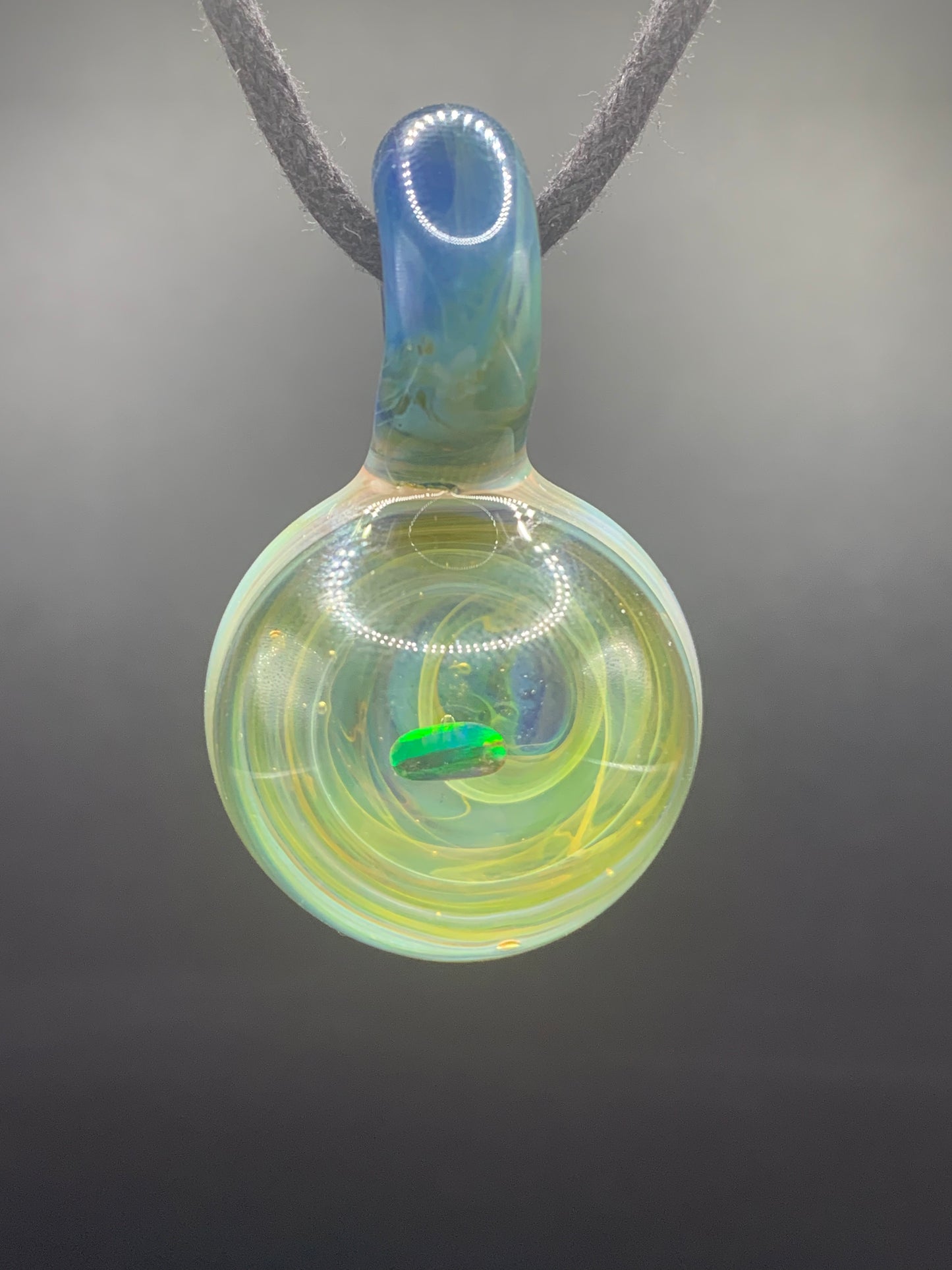 ClarksGlassWorks - Small Black Opal Pendant #2