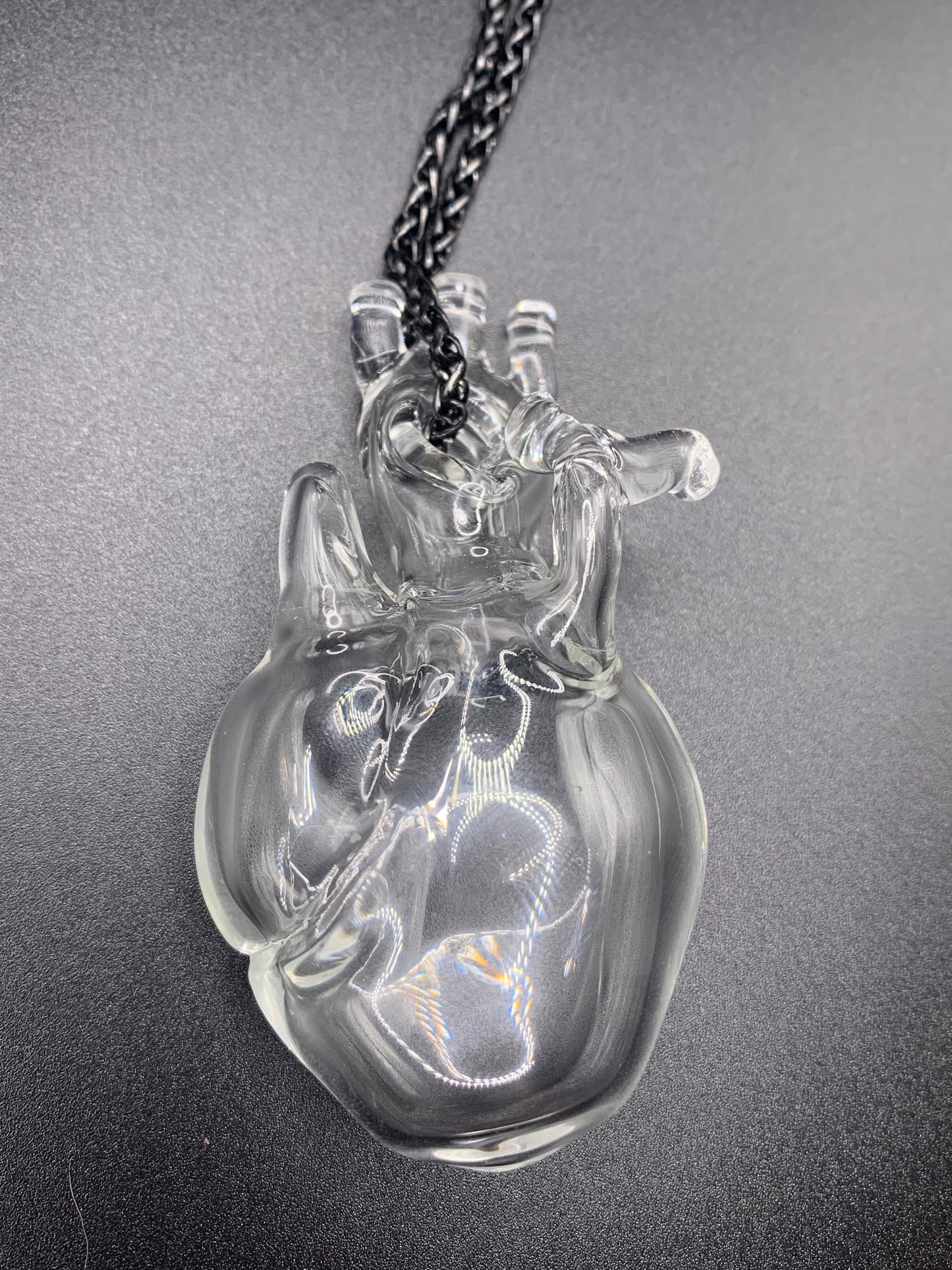 GreymarketGlass - Large Clear Heart Pendant