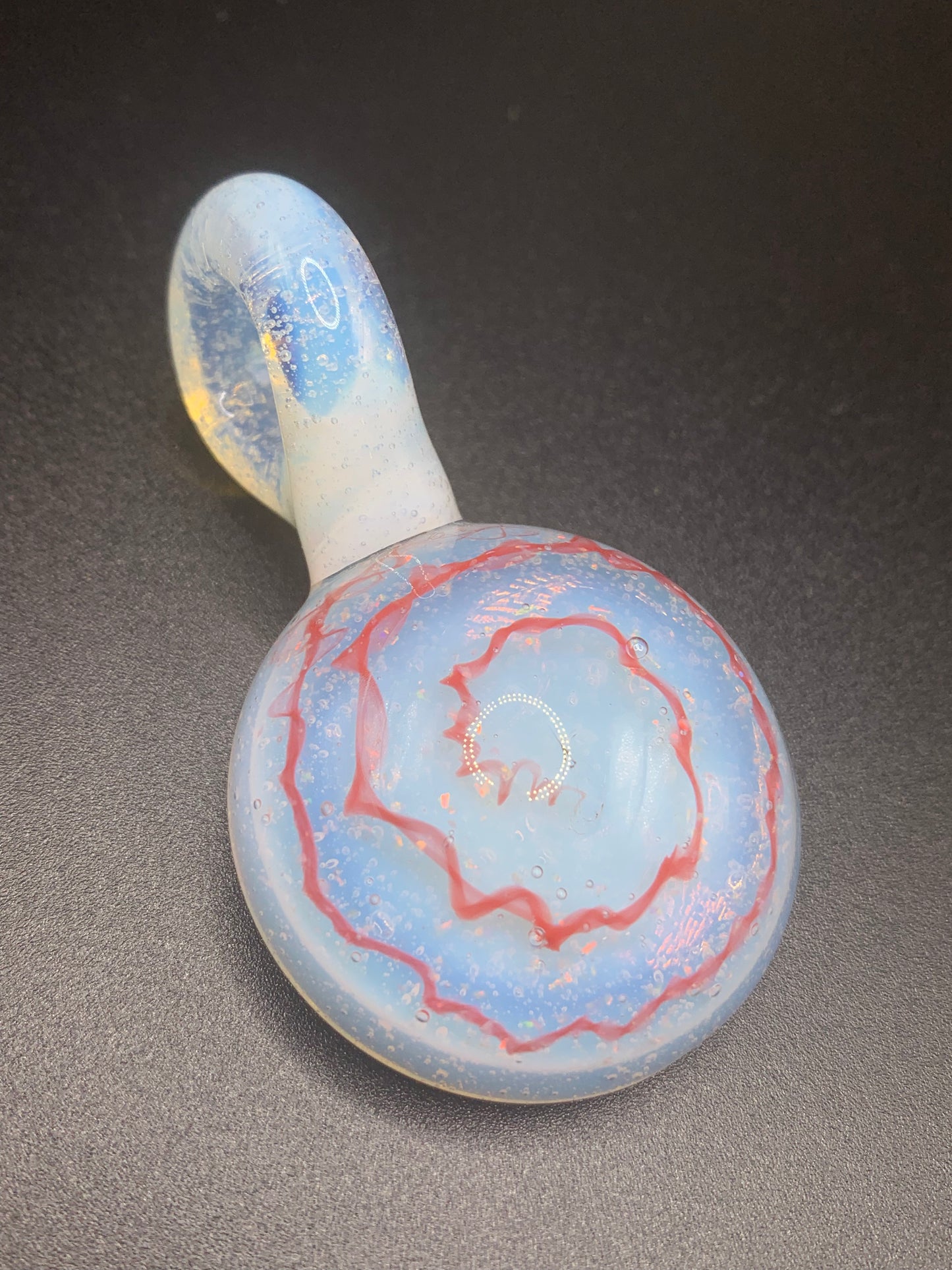 ClarksGlassWorks - Crushed Opals Spiral Pendant