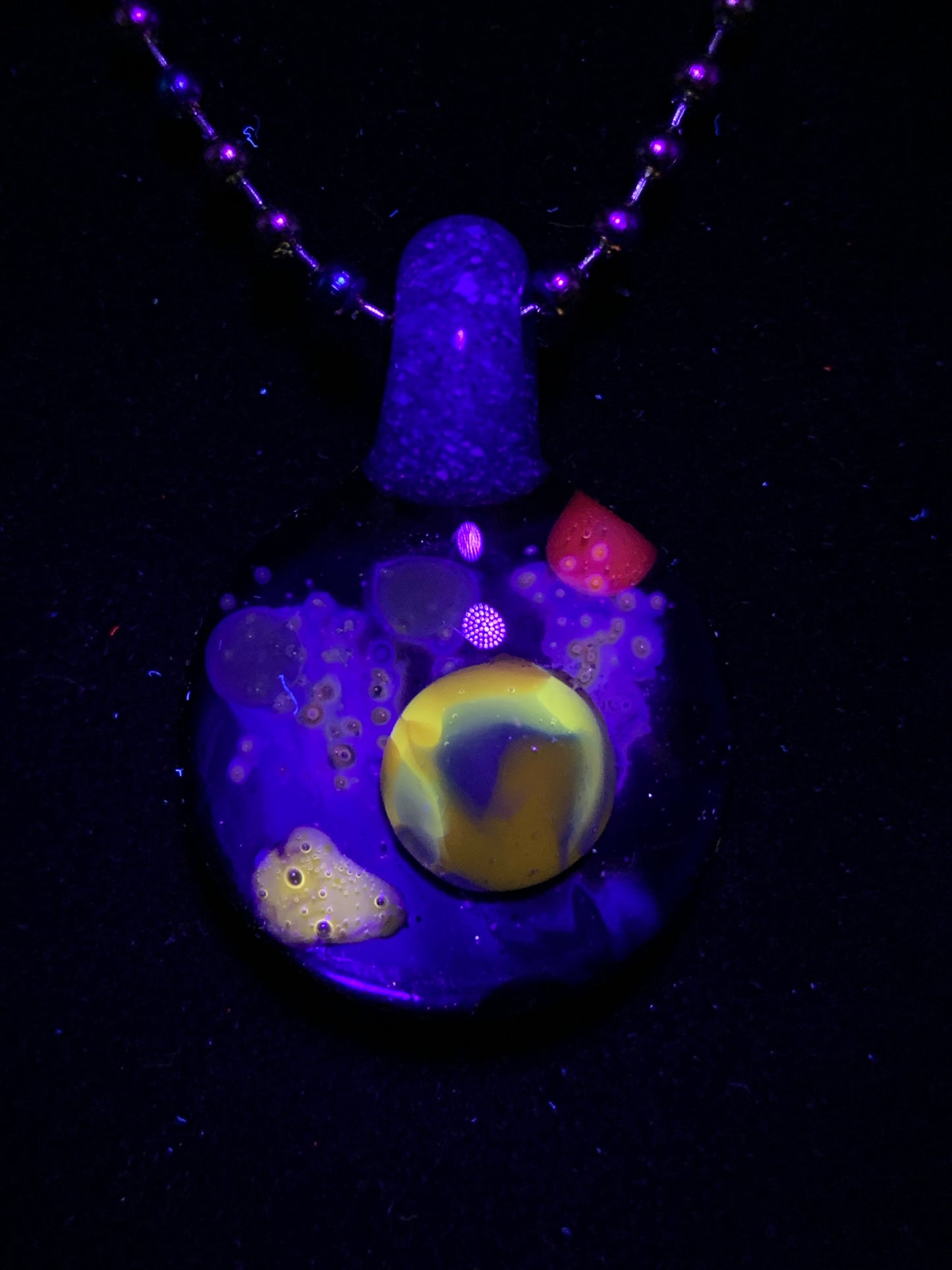 Lil Gremlins Glass Shack - Medium UV Space Pendant 5