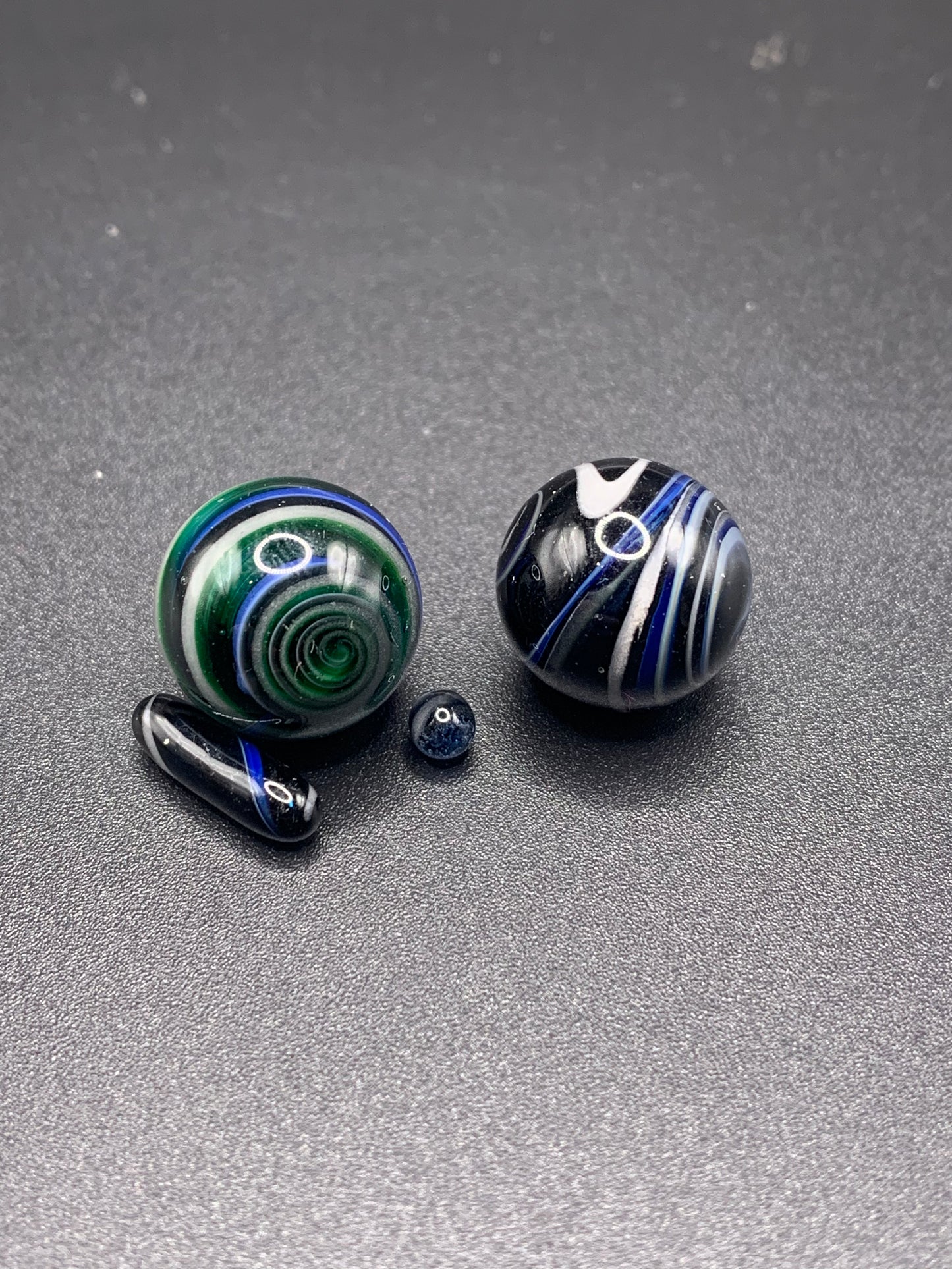 Lil Gremlins Glass Shack - UV & Dichroic Terp Slurper Marble Set 5