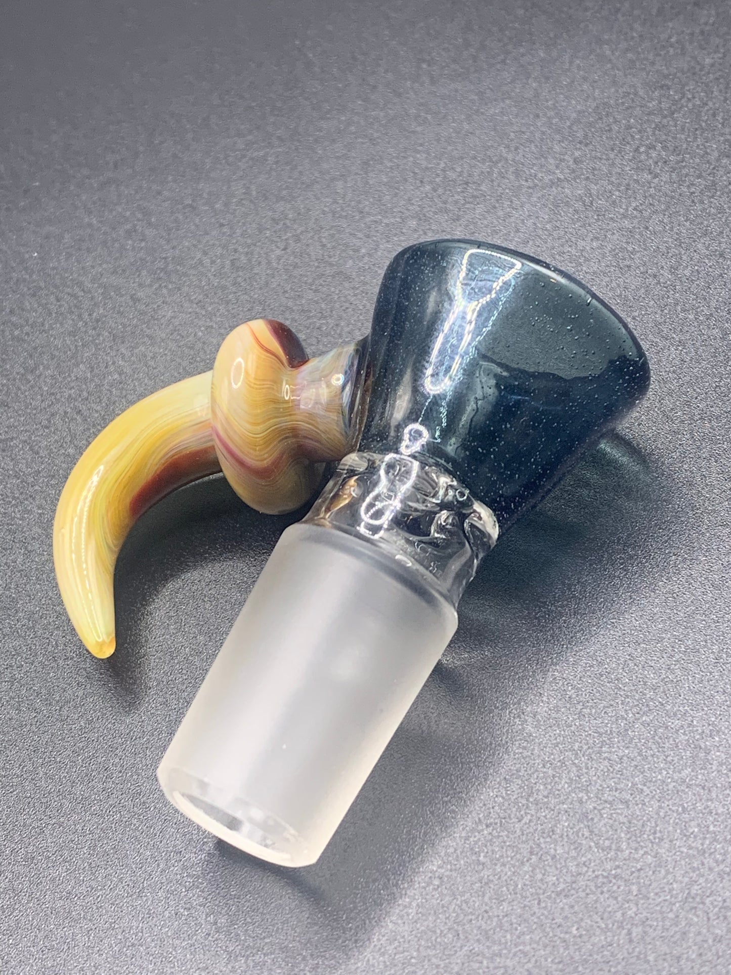 GreymarketGlass - 18mm Blue Bowl with Horn