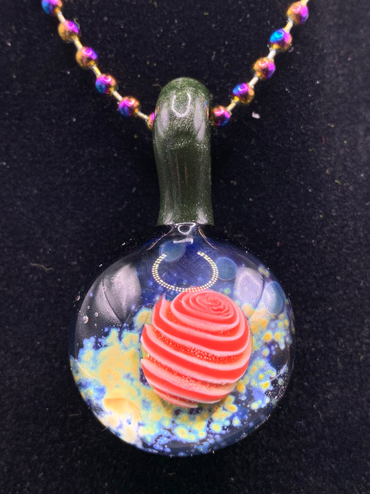 Lil Gremlins Glass Shack - Medium UV Space Pendant 3