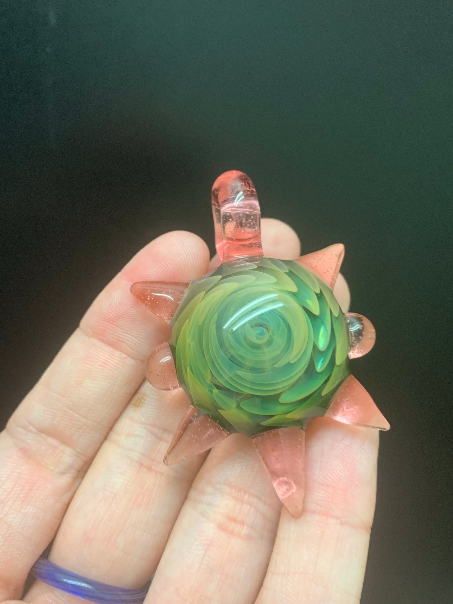 ClarksGlassWorks - CFL Spiked Fume Implosion Pendant